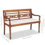 Set de muebles de jardín 4 pzas y cojines madera maciza de teca de vidaXL, Conjuntos de jardín - Ref: Foro24-43055, Precio: 4...