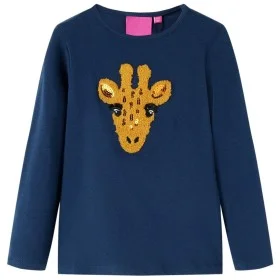 Kinder Langarmshirt in Marineblau, Größe 140. von vidaXL, Kinder-T-Shirts - Ref: Foro24-13493, Preis: 8,59 €, Rabatt: %