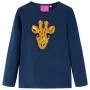Kinder Langarmshirt in Marineblau, Größe 140. von vidaXL, Kinder-T-Shirts - Ref: Foro24-13493, Preis: 8,59 €, Rabatt: %