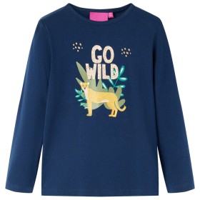 Kinder Langarmshirt in Marineblau, Größe 116. von vidaXL, Kinder-T-Shirts - Ref: Foro24-13561, Preis: 8,39 €, Rabatt: %