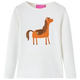 Camiseta infantil de manga larga color crudo 128 by vidaXL, Kids T-shirts - Ref: Foro24-13627, Price: 8,85 €, Discount: %