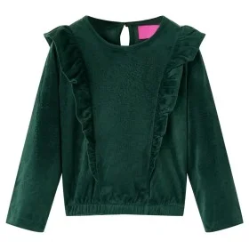 Kinderbluse mit dunkelgrünen Rüschen 128 von vidaXL, Kinder-T-Shirts - Ref: Foro24-15109, Preis: 9,68 €, Rabatt: %