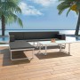 4-teiliges Gartenmöbel-Set und schwarze Aluminiumkissen von vidaXL, Gartensets - Ref: Foro24-42815, Preis: 374,46 €, Rabatt: %