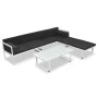 4-piece garden furniture set and black aluminum cushions by vidaXL, Garden sets - Ref: Foro24-42815, Price: 370,95 €, Discoun...