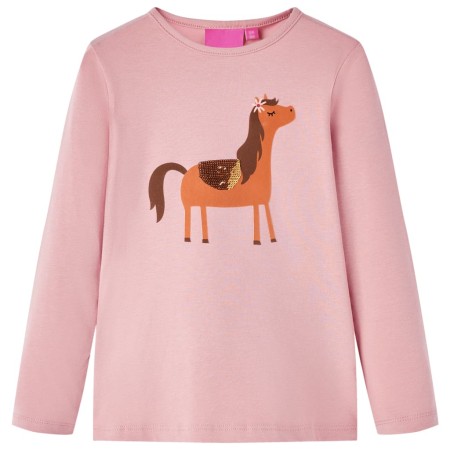 Kinder langärmliges T-Shirt in Hellrosa Größe 116 von vidaXL, Kinder-T-Shirts - Ref: Foro24-13631, Preis: 8,94 €, Rabatt: %