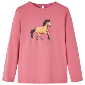 Langärmeliges Kinder-T-Shirt in verwaschenem Rosa, Größe 128. von vidaXL, Kinder-T-Shirts - Ref: Foro24-14022, Preis: 12,84 €...