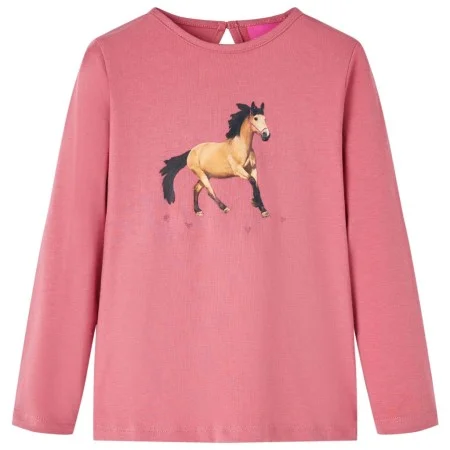Langärmeliges Kinder-T-Shirt in verwaschenem Rosa, Größe 104. von vidaXL, Kinder-T-Shirts - Ref: Foro24-14020, Preis: 8,98 €,...