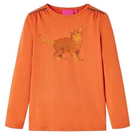 Kinder langärmliges T-Shirt in geröstetem Orange, Größe 92. von vidaXL, Kinder-T-Shirts - Ref: Foro24-14209, Preis: 9,00 €, R...