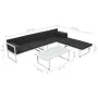 4-piece garden furniture set and black aluminum cushions by vidaXL, Garden sets - Ref: Foro24-42815, Price: 370,95 €, Discoun...