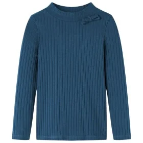 Langärmeliges Kinder-T-Shirt aus elastischem dunkelblauem Strickstoff, Größe 92. von vidaXL, Kinder-T-Shirts - Ref: Foro24-13...