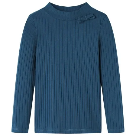 Langärmeliges Kinder-T-Shirt aus elastischem dunkelblauem Strickstoff, Größe 116. von vidaXL, Kinder-T-Shirts - Ref: Foro24-1...