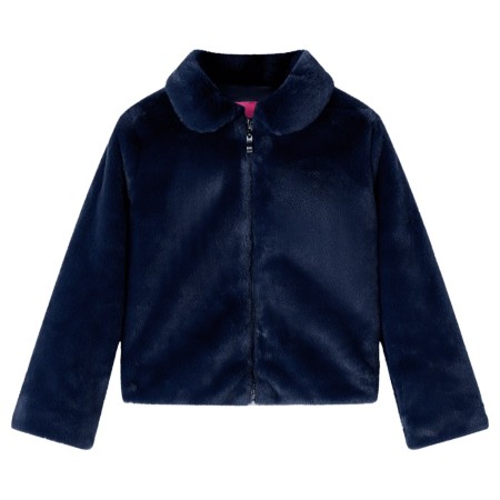 Kinder Kunstlederjacke in Marineblau, Größe 140. von vidaXL, Oberbekleidung für Kinder - Ref: Foro24-13858, Preis: 16,07 €, R...