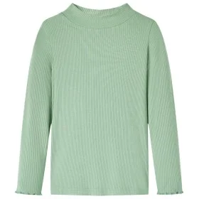 Kinder langärmliges T-Shirt mit hohem Kragen in dunklem Minzgrün, Größe 128. von vidaXL, Kinder-T-Shirts - Ref: Foro24-14332,...