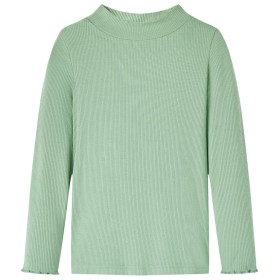 Kinder langärmliges T-Shirt mit hohem Kragen in dunklem Minzgrün, Größe 104. von vidaXL, Kinder-T-Shirts - Ref: Foro24-14330,...