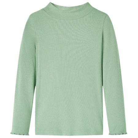 Kinder langärmliges T-Shirt mit hohem Kragen in dunklem Minzgrün, Größe 104. von vidaXL, Kinder-T-Shirts - Ref: Foro24-14330,...