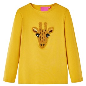 Camiseta infantil de manga larga ocre oscuro 92 by vidaXL, Kids T-shirts - Ref: Foro24-13479, Price: 8,66 €, Discount: %
