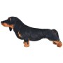 Perro teckel de peluche de pie negro XXL