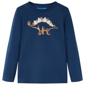 Kinder Langarmshirt in Marineblau, Größe 104. von vidaXL, Kinder-T-Shirts - Ref: Foro24-12860, Preis: 8,39 €, Rabatt: %