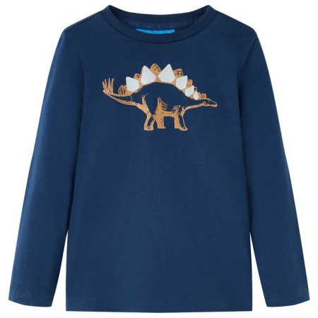 Kinder Langarmshirt in Marineblau, Größe 104. von vidaXL, Kinder-T-Shirts - Ref: Foro24-12860, Preis: 8,39 €, Rabatt: %