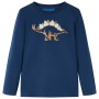 Camiseta infantil de manga larga azul marino 128