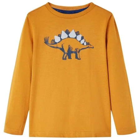 Camiseta infantil de manga larga ocre oscuro 128 by vidaXL, Kids T-shirts - Ref: Foro24-12857, Price: 8,30 €, Discount: %