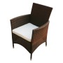 7-piece garden dining set with brown synthetic rattan cushions by vidaXL, Garden sets - Ref: Foro24-43119, Price: 587,30 €, D...
