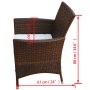 7-piece garden dining set with brown synthetic rattan cushions by vidaXL, Garden sets - Ref: Foro24-43119, Price: 587,30 €, D...