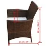7-teiliges Garten-Esszimmerset und Kissen synthetisches Rattanbraun von vidaXL, Gartensets - Ref: Foro24-43119, Preis: 579,29...