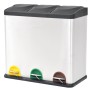 Recycling- und Mülleimer mit Pedal aus Edelstahl, 54 l von vidaXL, Mülltonnen und Mülltonnen - Ref: Foro24-50602, Preis: 179,...