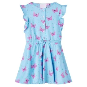 Ärmelloses Kinderkleid mit blauen Knöpfen in Größe 128. von vidaXL, Kinderkleider - Ref: Foro24-14680, Preis: 17,25 €, Rabatt: %