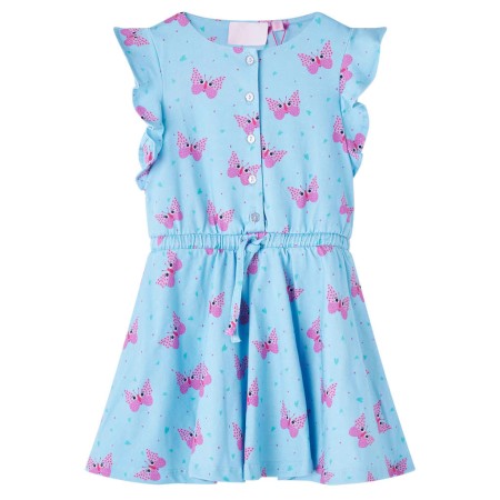 Ärmelloses Kinderkleid mit blauen Knöpfen in Größe 128. von vidaXL, Kinderkleider - Ref: Foro24-14680, Preis: 15,69 €, Rabatt: %