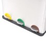 Recycling- und Mülleimer mit Pedal aus Edelstahl, 54 l von vidaXL, Mülltonnen und Mülltonnen - Ref: Foro24-50602, Preis: 179,...