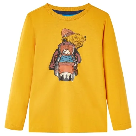 Camiseta infantil de manga larga color ocre 140 by vidaXL, Kids T-shirts - Ref: Foro24-12758, Price: 8,52 €, Discount: %
