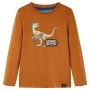 Langärmeliges Kinder-T-Shirt in Cognac-Farbe, Größe 116. von vidaXL, Kinder-T-Shirts - Ref: Foro24-12836, Preis: 8,45 €, Raba...