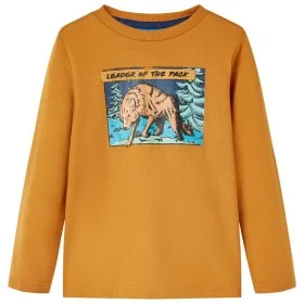 Kinder langärmliges T-Shirt in dunklem Ocker 116 von vidaXL, Kinder-T-Shirts - Ref: Foro24-12946, Preis: 8,30 €, Rabatt: %