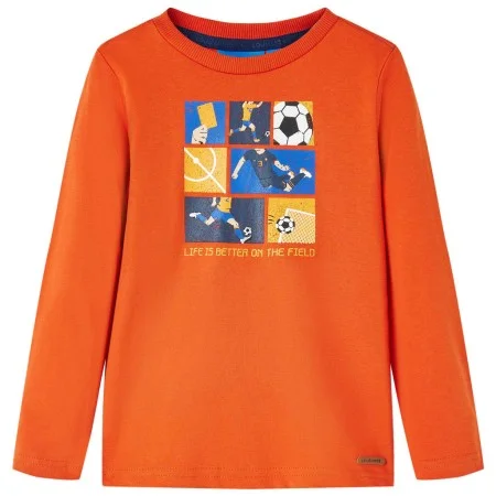 Kinderlangarmshirt in Orange, Größe 128. von vidaXL, Kinder-T-Shirts - Ref: Foro24-12707, Preis: 8,30 €, Rabatt: %