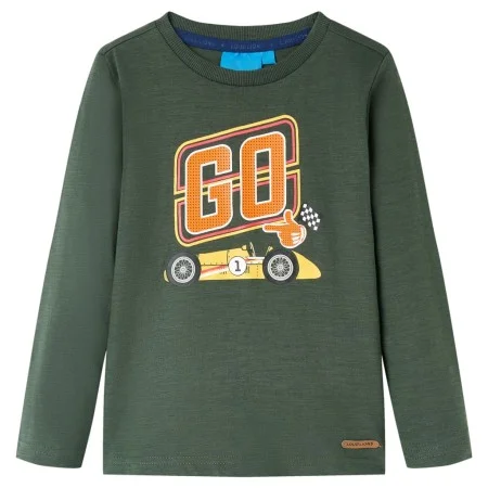 Kinder Langarmshirt in Dunkelgrün, Größe 104. von vidaXL, Kinder-T-Shirts - Ref: Foro24-13070, Preis: 8,30 €, Rabatt: %
