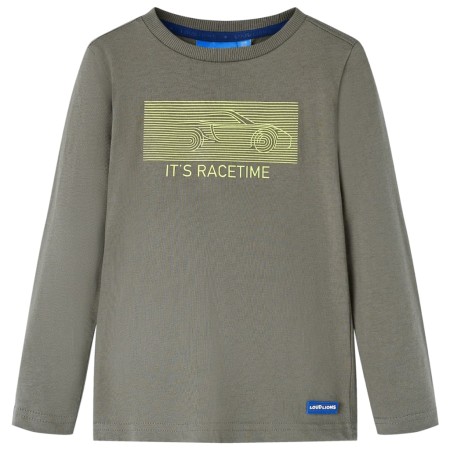 Kinder Langarmshirt in Khaki, Größe 92. von vidaXL, Kinder-T-Shirts - Ref: Foro24-13109, Preis: 8,39 €, Rabatt: %