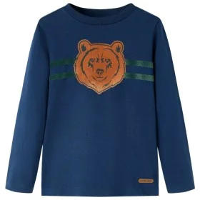 Kinder Langarmshirt in Marineblau, Größe 116. von vidaXL, Kinder-T-Shirts - Ref: Foro24-13121, Preis: 8,59 €, Rabatt: %