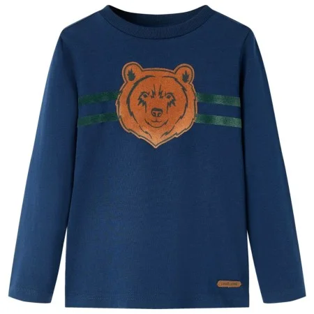 Kinder Langarmshirt in Marineblau, Größe 116. von vidaXL, Kinder-T-Shirts - Ref: Foro24-13121, Preis: 8,59 €, Rabatt: %