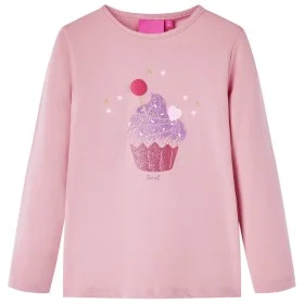 Kinder langärmliges T-Shirt in Hellrosa, Größe 128. von vidaXL, Kinder-T-Shirts - Ref: Foro24-14057, Preis: 8,72 €, Rabatt: %