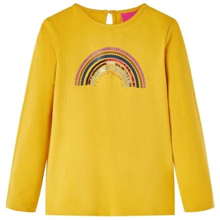 Kinder langärmliges T-Shirt in Ockerfarbe Größe 104 von vidaXL, Kinder-T-Shirts - Ref: Foro24-14280, Preis: 8,85 €, Rabatt: %