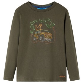 Kinder Langarmshirt in Khaki, Größe 92. von vidaXL, Kinder-T-Shirts - Ref: Foro24-13024, Preis: 8,39 €, Rabatt: %