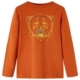 Kinder langärmliges T-Shirt in hellem Terrakotta-Farbton, Größe 116. von vidaXL, Kinder-T-Shirts - Ref: Foro24-13156, Preis: ...