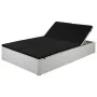Tumbona con cojín ratán sintético negro de vidaXL, Camas para exteriores - Ref: Foro24-44165, Precio: 288,25 €, Descuento: %