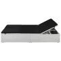 Tumbona con cojín ratán sintético negro de vidaXL, Camas para exteriores - Ref: Foro24-44165, Precio: 288,25 €, Descuento: %