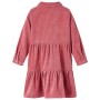 Vestido infantil de manga larga de pana rosa palo 92 de vidaXL, Vestidos de niños - Ref: Foro24-14254, Precio: 13,16 €, Descu...