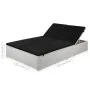Tumbona con cojín ratán sintético negro de vidaXL, Camas para exteriores - Ref: Foro24-44165, Precio: 288,25 €, Descuento: %