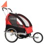 Schwarz-roter 2-in-1-Fahrrad- und Kinderwagenanhänger von vidaXL, Fahrradanhänger - Ref: Foro24-91375, Preis: 209,80 €, Rabat...