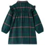 Kleid für Kinder mit langen Ärmeln und dunkelgrünen Rüschen, Größe 128. von vidaXL, Kinderkleider - Ref: Foro24-14417, Preis:...